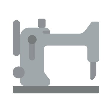 Eski Dikiş Makinesi Web simgesi vektör çizimi