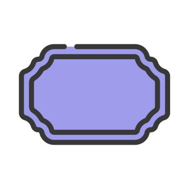 Beyaz arkaplanda Banner simgesinin vektör illüstrasyonu 