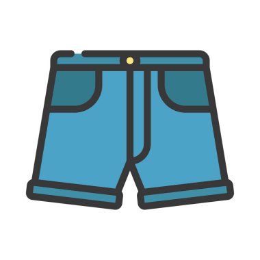 Denim Shorts web simgesi vektör çizimi