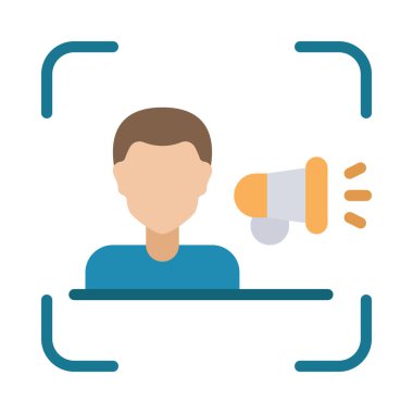 Etkilenen Pazarlama Web simgesi vektör illüstrasyonu