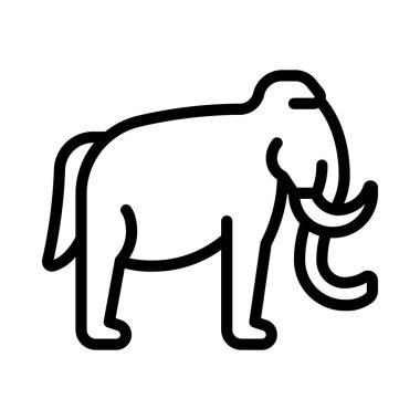 Mamut ağ simgesi vektör illüstrasyonu