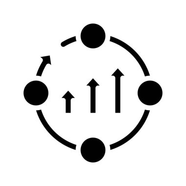 Süreç Geliştirmeleri Web simgesi vektör illüstrasyonu