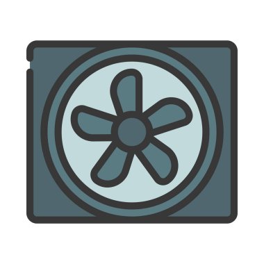 Car Fan web simgesi vektör illüstrasyonu