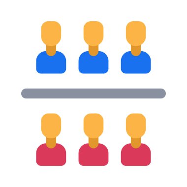 Çoklu İnsanlar web simgesi vektör illüstrasyonu