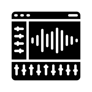 Tarayıcı Müzik Düzenleme Ağ vektör çizimi