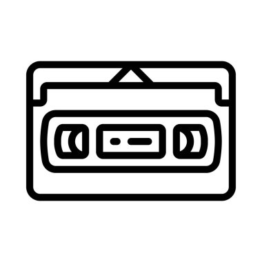 Gen X VHS Sahipleri web simgesi vektör illüstrasyonu