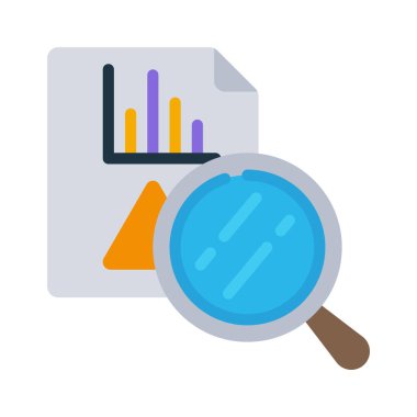 Rapor Analizi web simgesi vektör çizimi