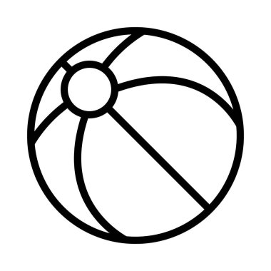 Beach Ball web simgesi vektör illüstrasyonu