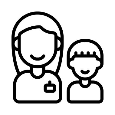 Çocuk Bakımı Web simgesi vektör illüstrasyonu