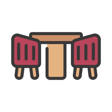 Yuvarlak Sandalye Kurulum Ağ vektör çizimi