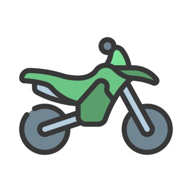 Motokros Bisiklet Web simgesi vektör çizimi