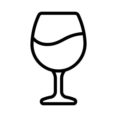 Şarap Glass Web simgesi vektör çizimi