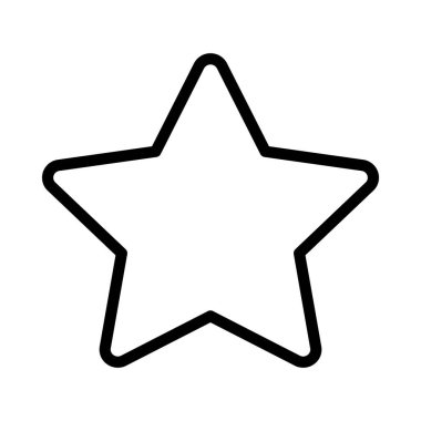 Siyah yıldız simgesinin vektör illüstrasyonu