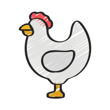 tavuk web simge vektör çizim