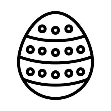 Paskalya yumurtası simgesi, vektör illüstrasyonu