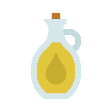 Zeytinyağı yassı tasarım vektör çizimi                                        