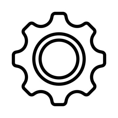 Beyaz arkaplanda çark vektör simgesi  