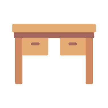 masa satırı simgesi, konsept vektör düz çizim illüstrasyonu