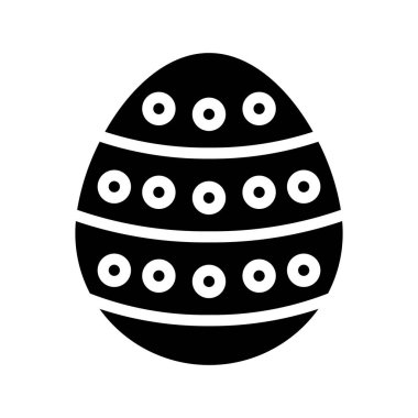 Paskalya yumurtası simgesi, vektör illüstrasyonu