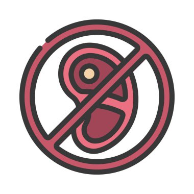 Biftek Ağ ikonu vektör çizimi yok