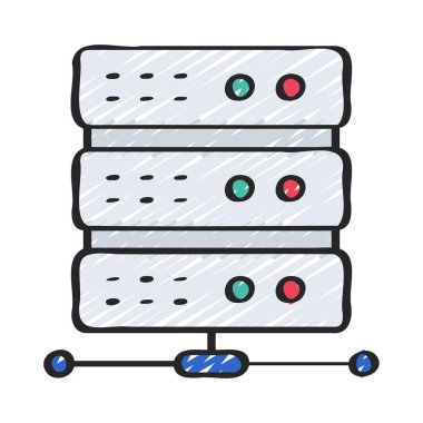 İnternet Sunucuları simgesi, vektör illüstrasyonu 