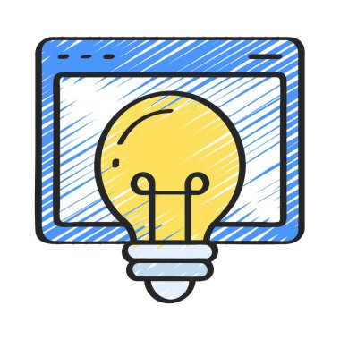 Web sitesi Fikirleri web simgesi vektör illüstrasyonu