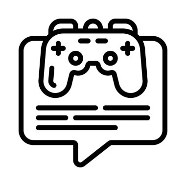 Oyun Sohbeti web simgesi vektör çizimi