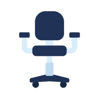 ofis sandalyesi ikon vektör illüstrasyonu