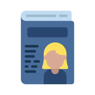 Dergi Simgesi Basit Vektör İllüstrasyonu