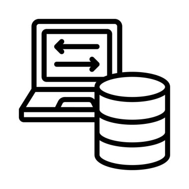 veri aktarım simgesi vektör illüstrasyonu 