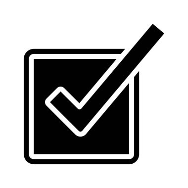 Tik Kutusu Web simgesi vektör illüstrasyonu