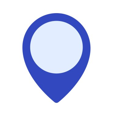 Basit konum simgesi, vektör illüstrasyonu