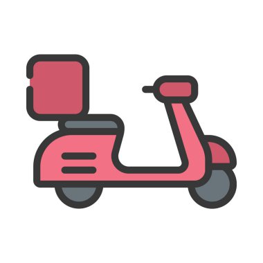  scooter simgesi vektör illüstrasyonu