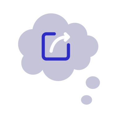 hare Düşünceler web simgesi vektör çizimi                       