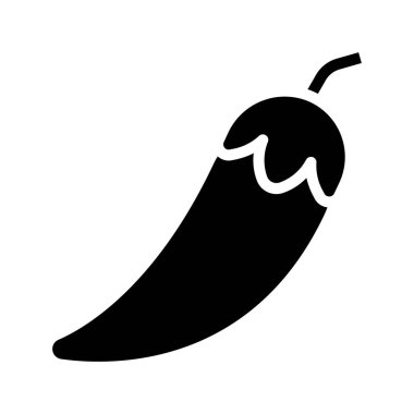 Chilli web simgesi vektör illüstrasyonu