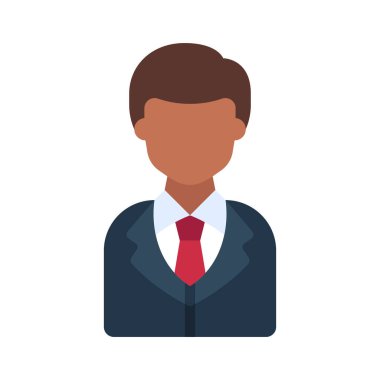 Beyaz arkaplanda iş adamı simgesi vektör illüstrasyonu 