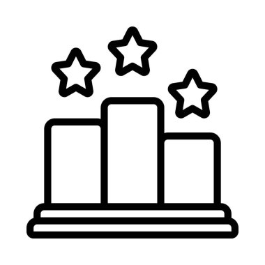 Kazanan Podyum Web simgesi vektör illüstrasyonu