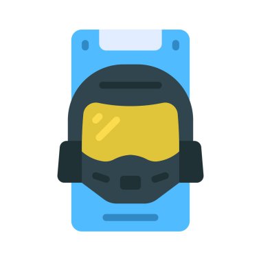 Geleceğin Savaş Oyunu web simgesi vektör illüstrasyonu