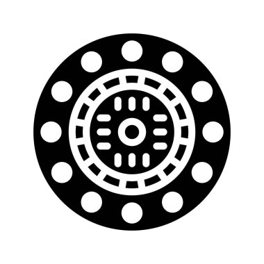 Disk düz simgesi, vektör illüstrasyonu 