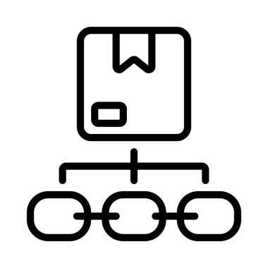 Tedarik zinciri yönetim web simgesi vektör illüstrasyonuName