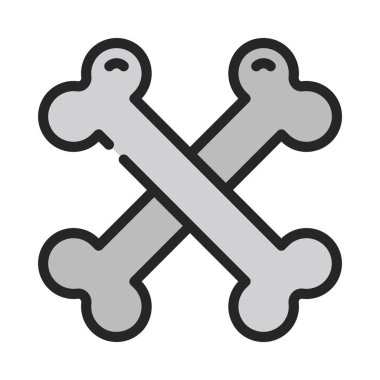 Kemik Simgesi Basit Vektör İllüstrasyonu