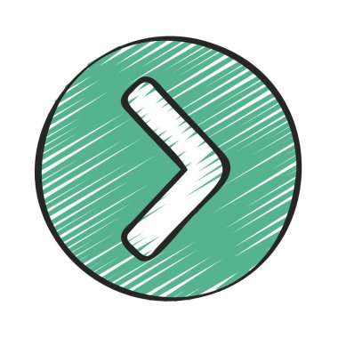 ok sağ simge vektör illüstrasyonu