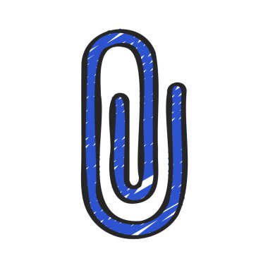  Beyaz arka planda izole kağıt klip vektör simgesi 