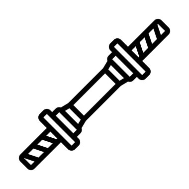 Dumbbell Çubuğu ikon vektör çizimi