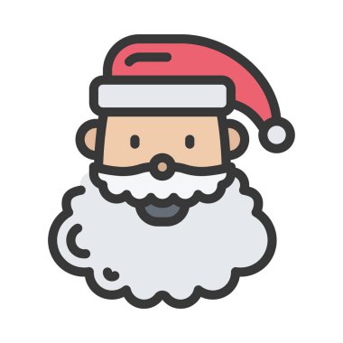 Santa simgesi vektör çizimi