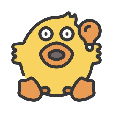 Beyaz arkaplanda fikir simgesi çizimi