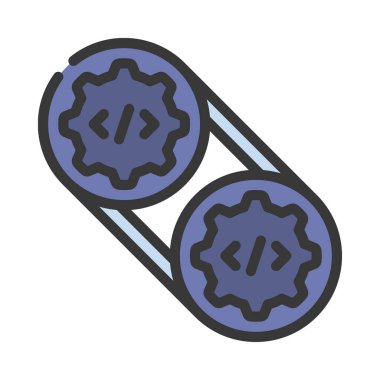 Eğik Metodoloji ikon vektör illüstrasyonu