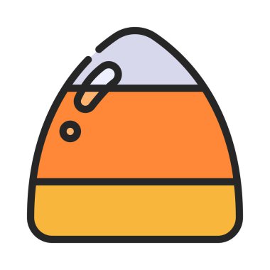Candy Corn simgesi vektör illüstrasyonu