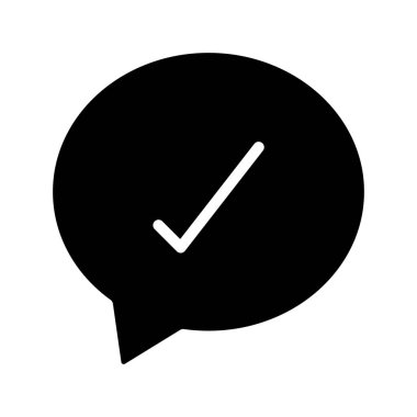 Tik İleti Web simgesi vektör illüstrasyonu