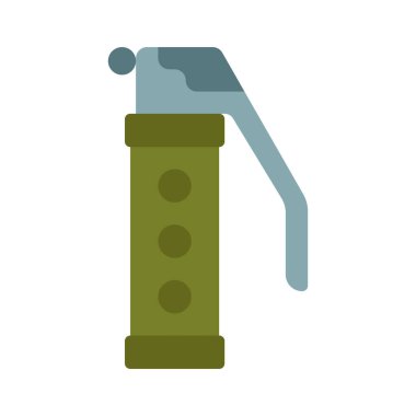 Duman Bombası ikon vektör illüstrasyonu